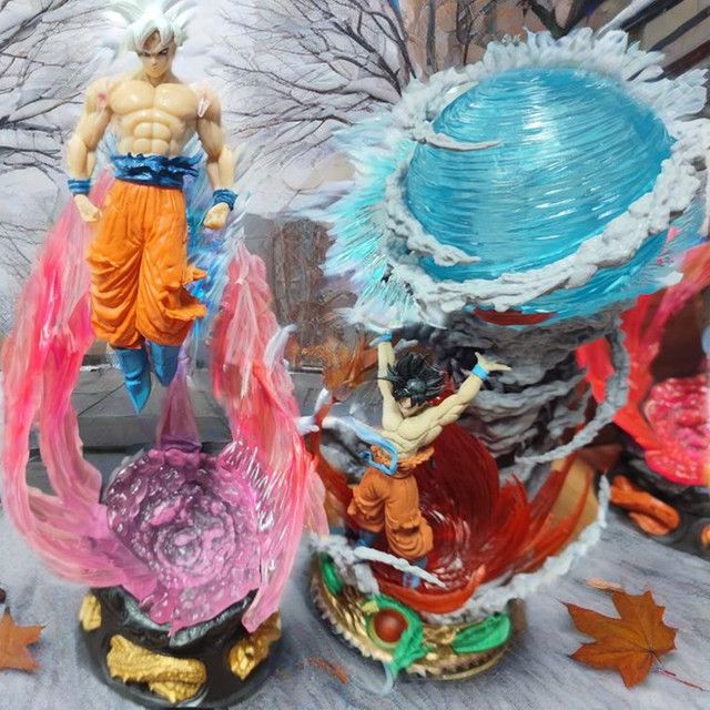 2er-Set Bandai Dragon Ball Son Goku Ultra Instinct Super Saiyajin Figur aus PVC, Multicolor, Höhe: 25 cm - Bild 1