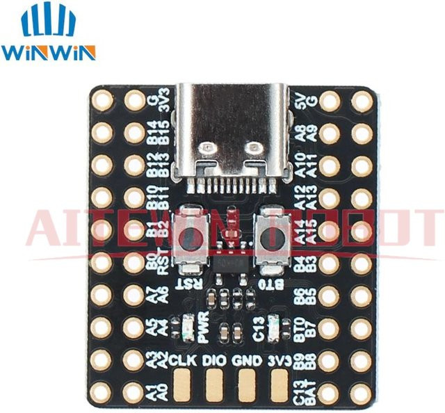 AITEWIN ROBOT STM32F103C8T6 Mikrocontroller Minimalsystem-Platine mit CH340 und ARM-Architektur in Schwarz - Bild 1