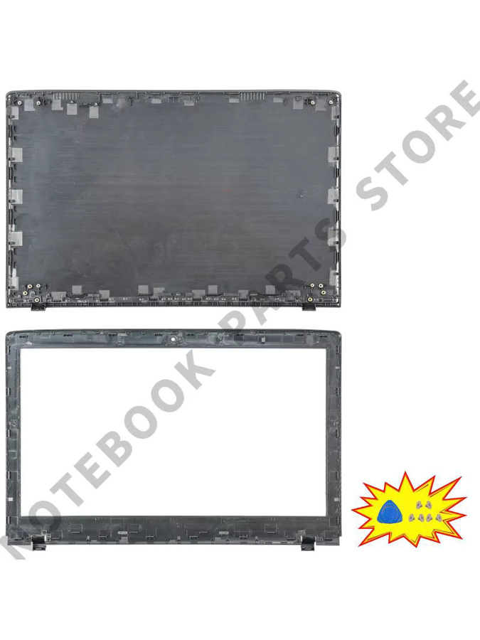 Acer Laptop Gehäuse Rückseite und Lünette mit Scharnieren für Aspire E5-575 E5-575G F5-573 E5-523/523G E5-553/576 E5-575T/575TG N16Q2 N16Q3 15,6 Zoll in Schwarz - Bild 3