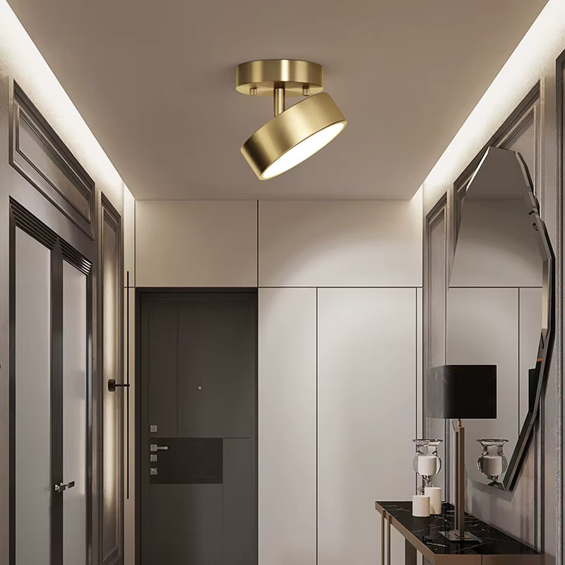 Moderne LED-Deckenleuchte von CETANT in Kupfer, verstellbarer Winkel für Wohnzimmer, Schlafzimmer, Arbeitszimmer und Flur - Bild 2