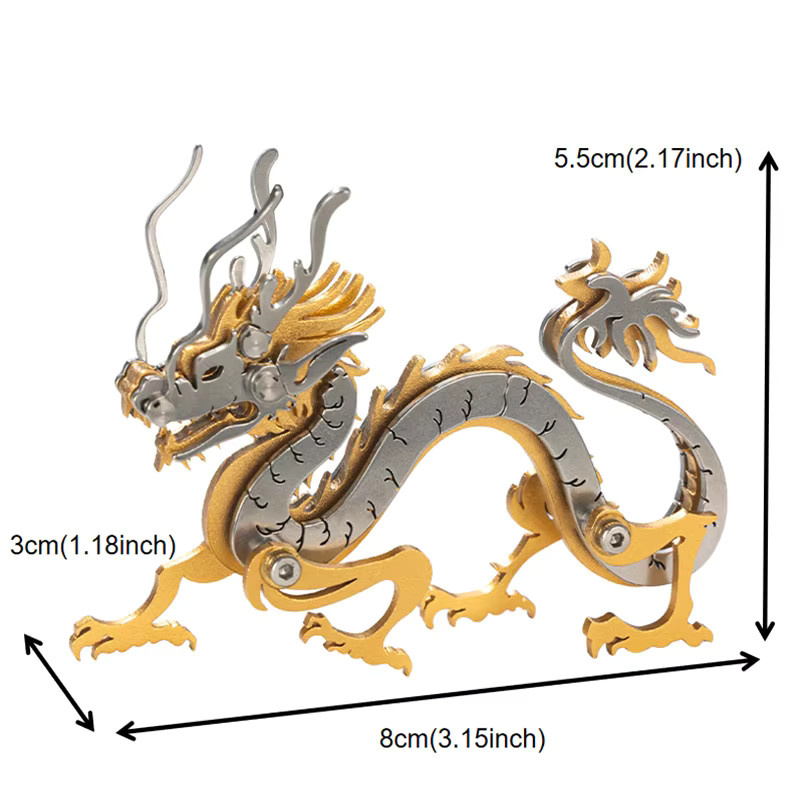 MOKR Drachen, 3D Metall-Puzzle, Fantasy, Schwarz - Bild 3