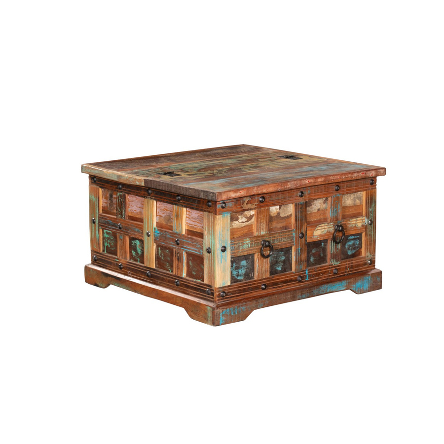 DELUKE Couchtisch ODIN aus Mangoholz in Van Dyck Braun, B/T/H: 70,5 x 70,5 x 41 cm - Bild 2