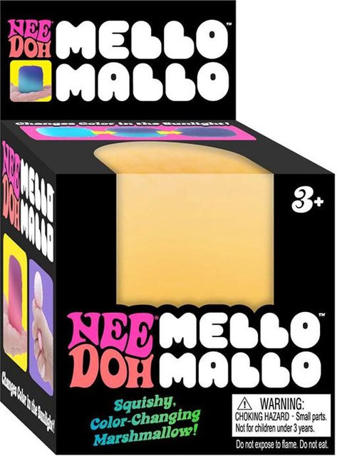 Needoh Mello Mallo, Fidget Spielzeug, UV-reaktives Marshmallow-förmiges weiches Langsam Rückfederndes Stressabbau Spielzeug - Bild 1