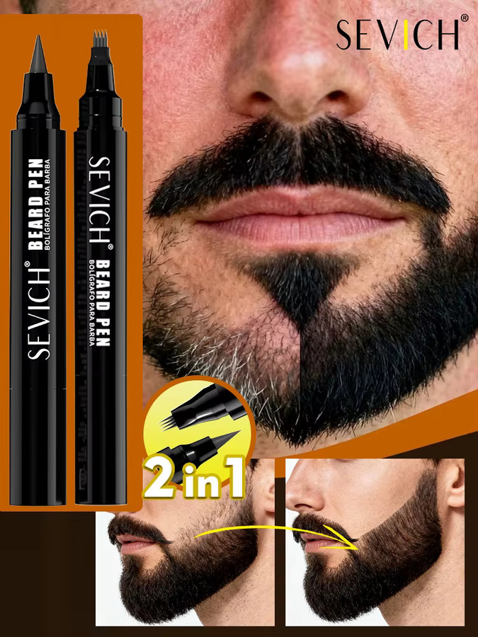 Sevich Bartfüllstift Schwarz/Braun, Herren - Bild 1
