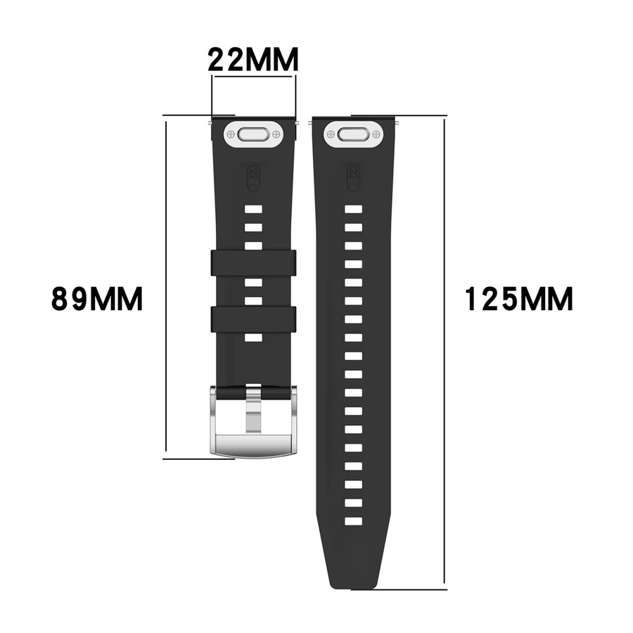 CHIICSMART Uhrenarmband Silikon, 22 mm, Schwarz - Bild 3