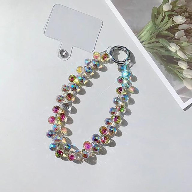 Rui Di Handy-Lanyard Kurzkette, Silber, Kristall, Unisex - Bild 1