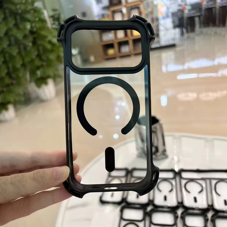 Bounce Series magnetische transparente stoßfeste Handyhülle für iPhone 17 Pro Max, 16, 15, 14 Plus, 13 aus PC und TPU mit Anti-Drop-Schutz - Bild 4