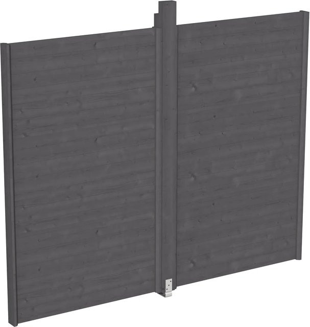 Skan Holz Wand für Pavillon Toulouse aus Fichte in Schiefergrau, Breite: 78,5 cm, Höhe: 209 cm - Bild 1