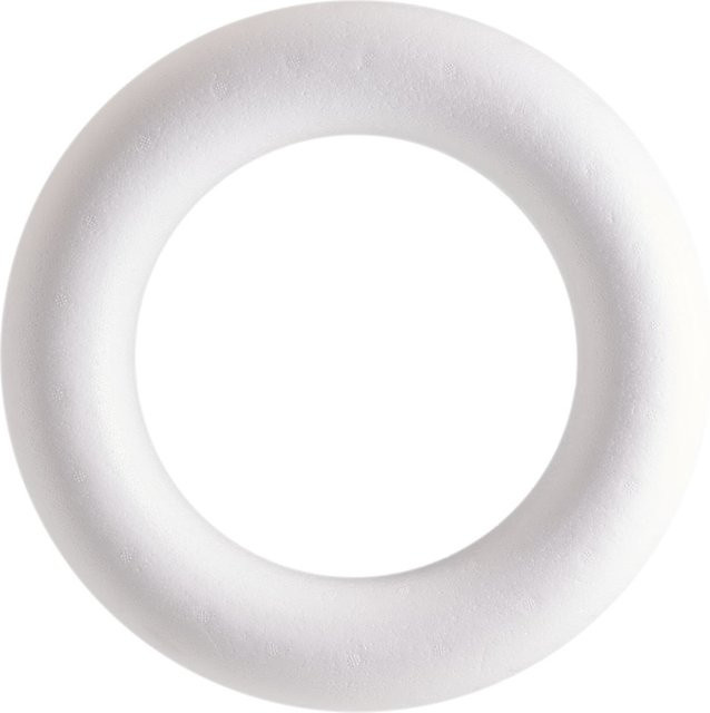 Styroporring flach Römer in Weiß, Durchmesser: 30 cm - Bild 1