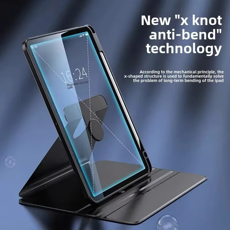 Apple Tablet-Abdeckung mit 360 Grad Rotation und Anti-Bend-Schutz für iPad Pro, Air und Mini in Schwarz und Grün - Bild 4