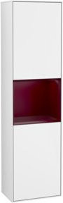 V&B Finion Hochschrank für das Bad in Weiß mit LED-Beleuchtung und Glasfachböden, B/T/H: 41,8 x 41,8 x 151,6 cm - Bild 1