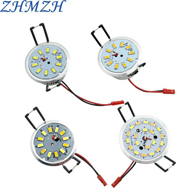 ZHMZH LED Einbauleuchte rund aus Aluminium in Silber mit integriertem Lichtbecher für moderne Deckenbeleuchtung - Bild 1