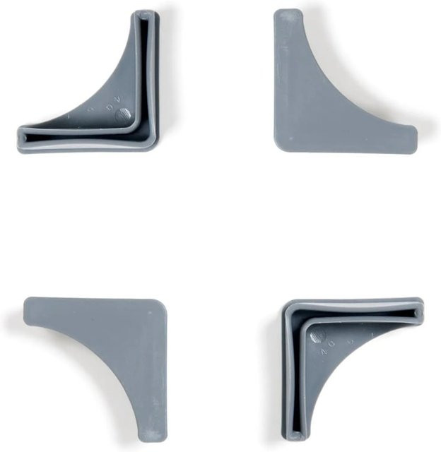 AR Shelving 4 Plastikfüsse für Steckregal mit L-Profil in Grau - Bild 1