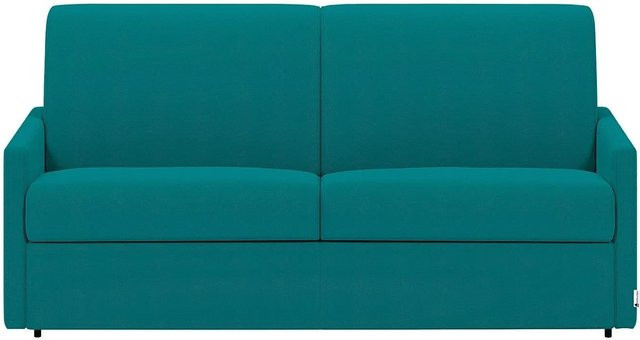 Vente-unique Schlafsofa Calife in Türkisblau und Grau, modernes Polstersofa für das Wohnzimmer - Bild 1
