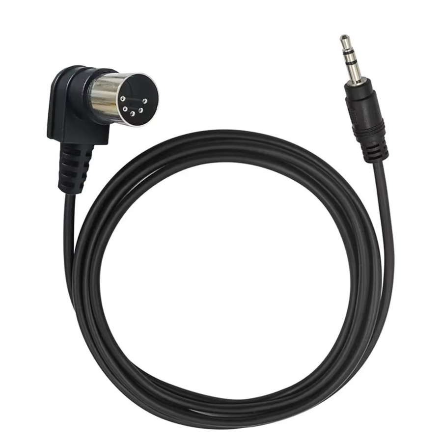 BSN Audio-Adapterkabel von 3,5mm Klinke auf 5-poligen MIDI-DIN Stecker, Farbe: Schwarz - Bild 3