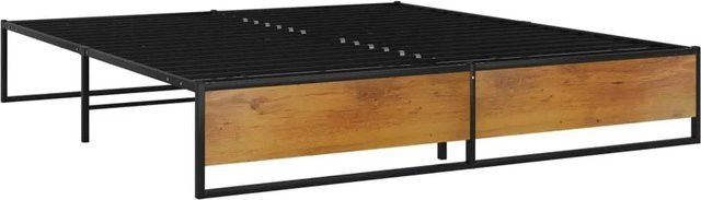 vidaXL Bettgestell aus Metall in Schwarz im Industrial Design B/T/H: 180 x 200 x 184 cm - Bild 1
