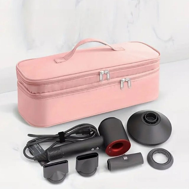 Clyine Aufbewahrungstasche für Haartrockner und Lockenstab, doppellagig und tragbar, Schwarz oder Pink, B/T/H: 40,0 x 15,0 x 63,0 cm - Bild 1
