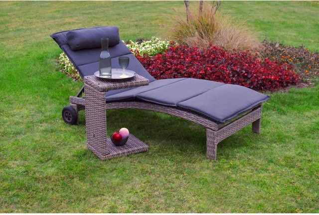 Merxx Lounge-Gartenmöbel-Set Andalusia 2-teilig in Grau aus Aluminium und Kunststoffgeflecht - Bild 1