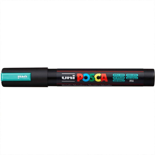 uni POSCA-Marker PC-5M Permanent Marker mit Pigmenttinte in Grün-Metallic, Strichbreite 1,8-2,5 mm - Bild 1