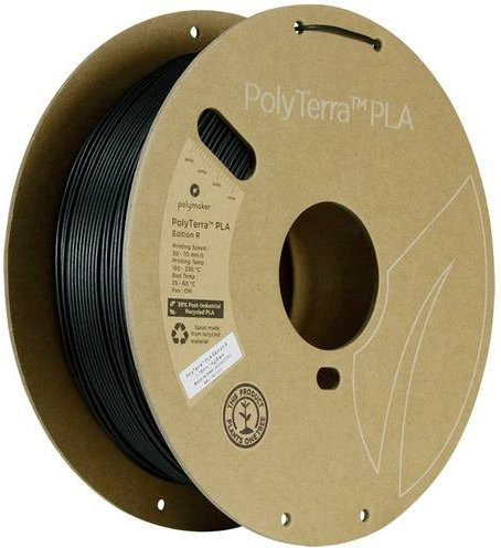 Polymaker PolyTerra Edition-R PLA Matt Filament Schwarz 1,75 mm 1000 g - Bild 1