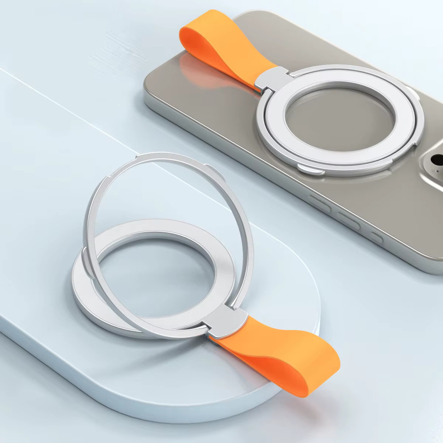 KAFNHCKA Magnetische Handyhalterung für Apple MagSafe, Rotierender Desktop-Ständer für iPhone 17 16 15 14, Farbe: Silber - Bild 2