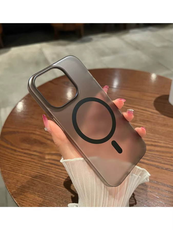 Caynes Magnetische Handyhülle für iPhone 17 16 15 14 13 12 11 Pro Max Air stoßfest und mattiert in Transparent, Weiß oder Grau mit kabellosem Laden - Bild 2