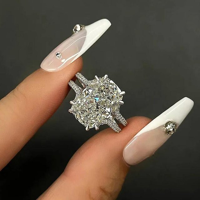 YIRAN Jewelry Ring, Zirkonia, Kristall, Messing, Schwarz, Damen - Bild 1