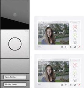 Gira Wohnungsstation Video Intercom AP7 ZFH-Paket in Edelstahl und Schwarz Aufputz-Montage - Bild 1