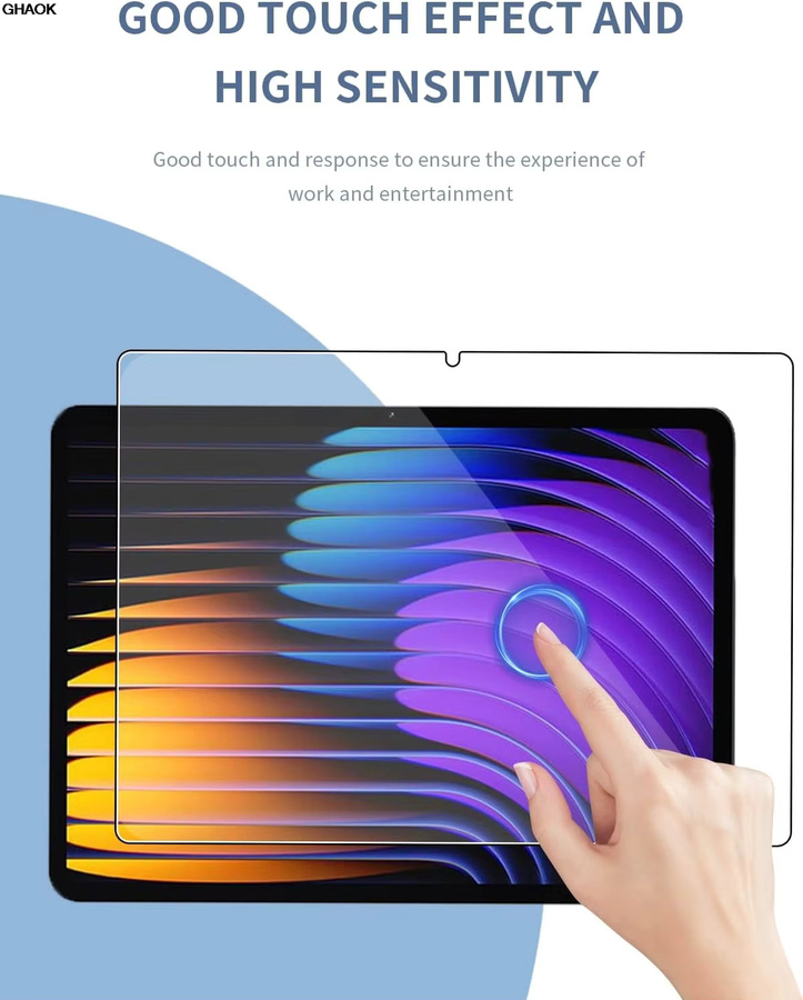 2 Stück Gehärtetes Glas Displayschutzfolie für Xiaomi Pad 7 8 Pro 11.2 2026 Mi Pad 6 11 Zoll 6s Pro 12.4 transparent kratzfest - Bild 2