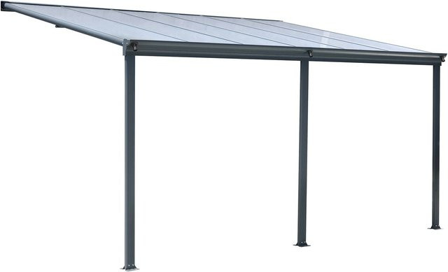 Terrassendach Veranda aus Polycarbonat in Anthrazit, B/T/H: 373 x 303 x 258 cm - Bild 1