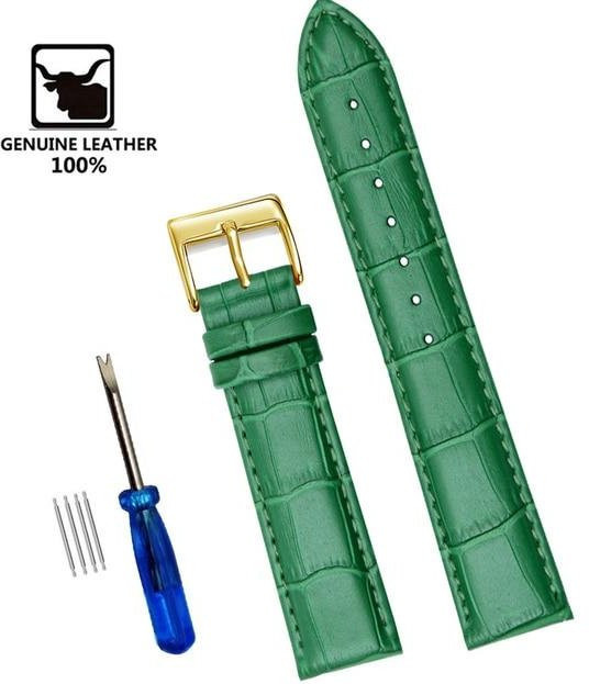 Uhrenarmband Leder, Stahl-Dornschließe, 16mm, Herren - Bild 1