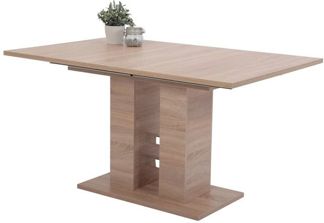 Esstisch Hela in Eiche Sonoma Nachbildung, ausziehbar, braun, B/H/T: 140 x 76 x 90 cm - Bild 1