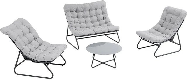 Gartensitzgruppe MYLIA von Vente-unique in Anthrazitgrau, Breite: 125 cm - Bild 1