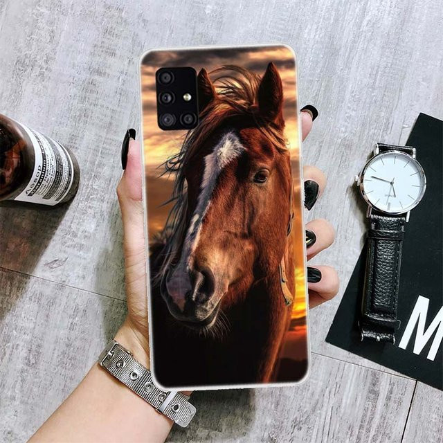 Handyhülle mit Pferdemotiv Große Schönheit Galoppierend für Samsung Galaxy A52 A53 A12 A13 A22 A23 A32 A33 A72 A73 A42 A02S A03S 5G A50S in Multicolor - Bild 1