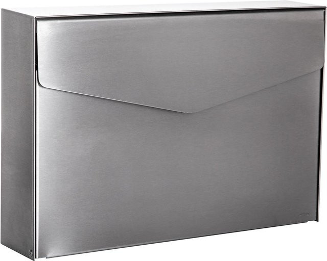 MEFA Briefkasten Letter 110 aus Edelstahl in Silber, B/T/H: 24,9 x 35,4 x 8,6 cm - Bild 1