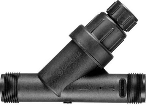 Gardena Sprinklersystem Druckminderer mit Partikelfilter und Außengewinde aus Edelstahl und glasgefülltem Nylon - Bild 1