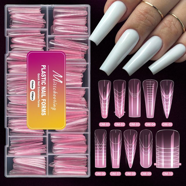 Misscheering Acryl-Nagelverlängerungsformen, 150 Stück, 15 Größen - Bild 1