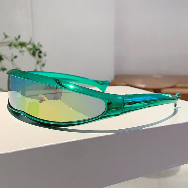 Kammpt Sonnenbrille, Unisex, Vollrand, Kunststoff, Multicolor, grün - Bild 1