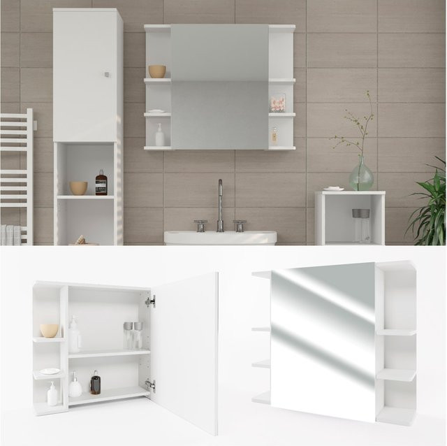 Vicco Spiegelschrank Fynn Weiß B: 80 cm, H: 64 cm - Bild 1