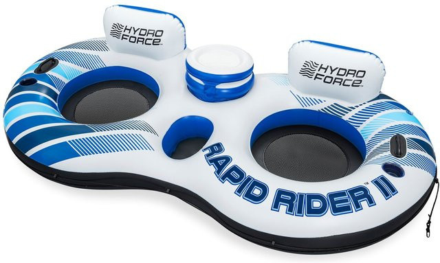Bestway Hydro Force Rapid Rider II 2-Personen-Schwimmring mit Rückenlehne, B/B/H: 251 x 132 cm - Bild 1