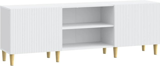 vidaXL TV-Schrank aus Holzwerkstoff in Weiß, B/T/H: 150 x 31 x 50 cm - Bild 1