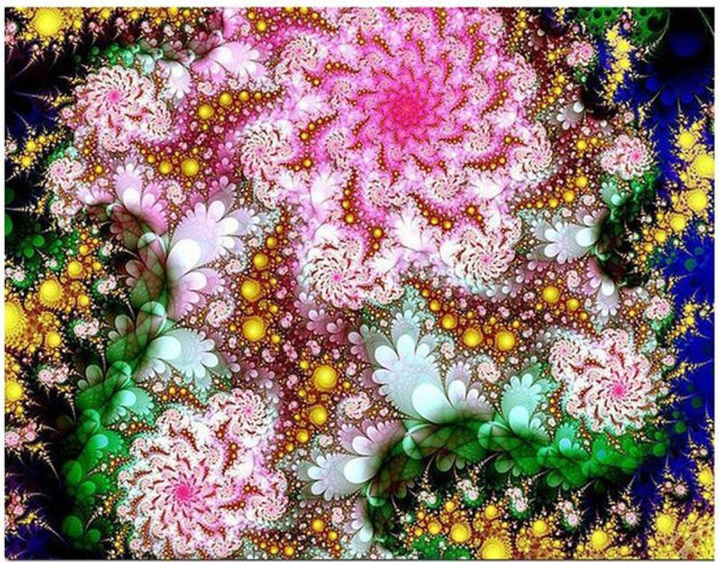 FIYO Diamond Painting Mandala Blumen Set, bunte Mandala-Blumen Dekoration im Bohemian Stil, B/H: 20 x 30 cm - Bild 1