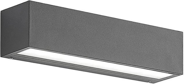 Lucande LED Außenwandleuchte Lengo Modern Schwarz aus Aluminium, 1-flammig - Bild 1
