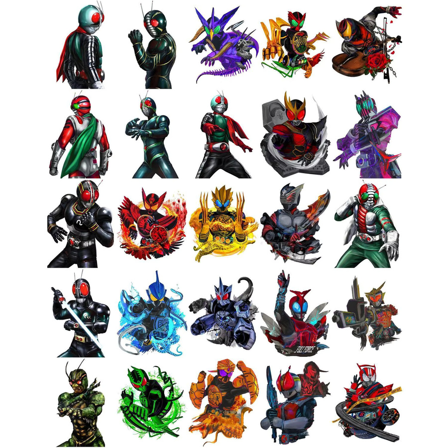 Bandai Kamen Rider Cartoon-Aufkleber, Bunt / Mehrfarbig - Bild 3