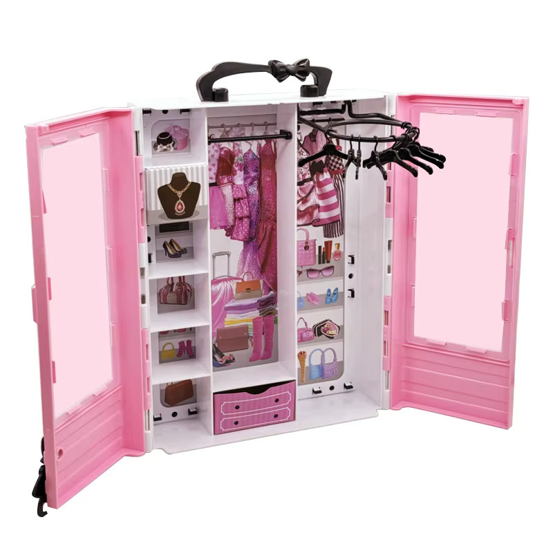 KIEKA Rosa Kleiderschrank, Puppenzubehör, Spielset - Bild 2