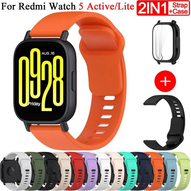 Xiaomi Smartwatch Zubehör, TPU-Gehäuse, Silikonarmband, Schwarz, Unisex - Bild 1