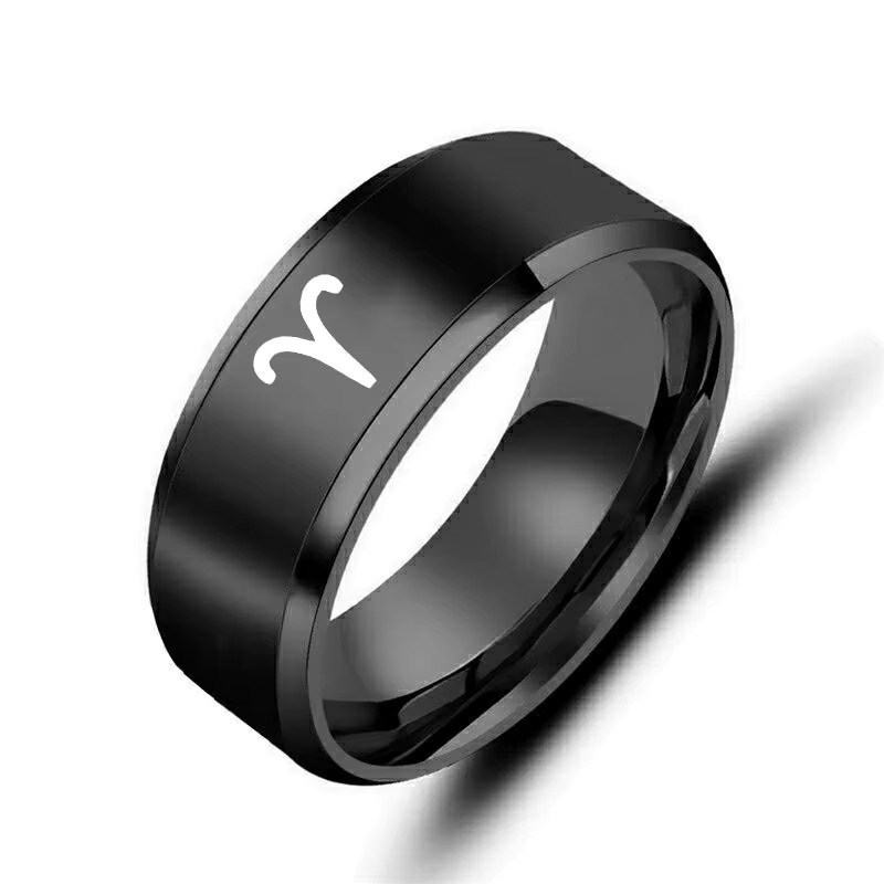 NUOBING Ring, Edelstahl, Schwarz, Unisex, 8 mm - Bild 2