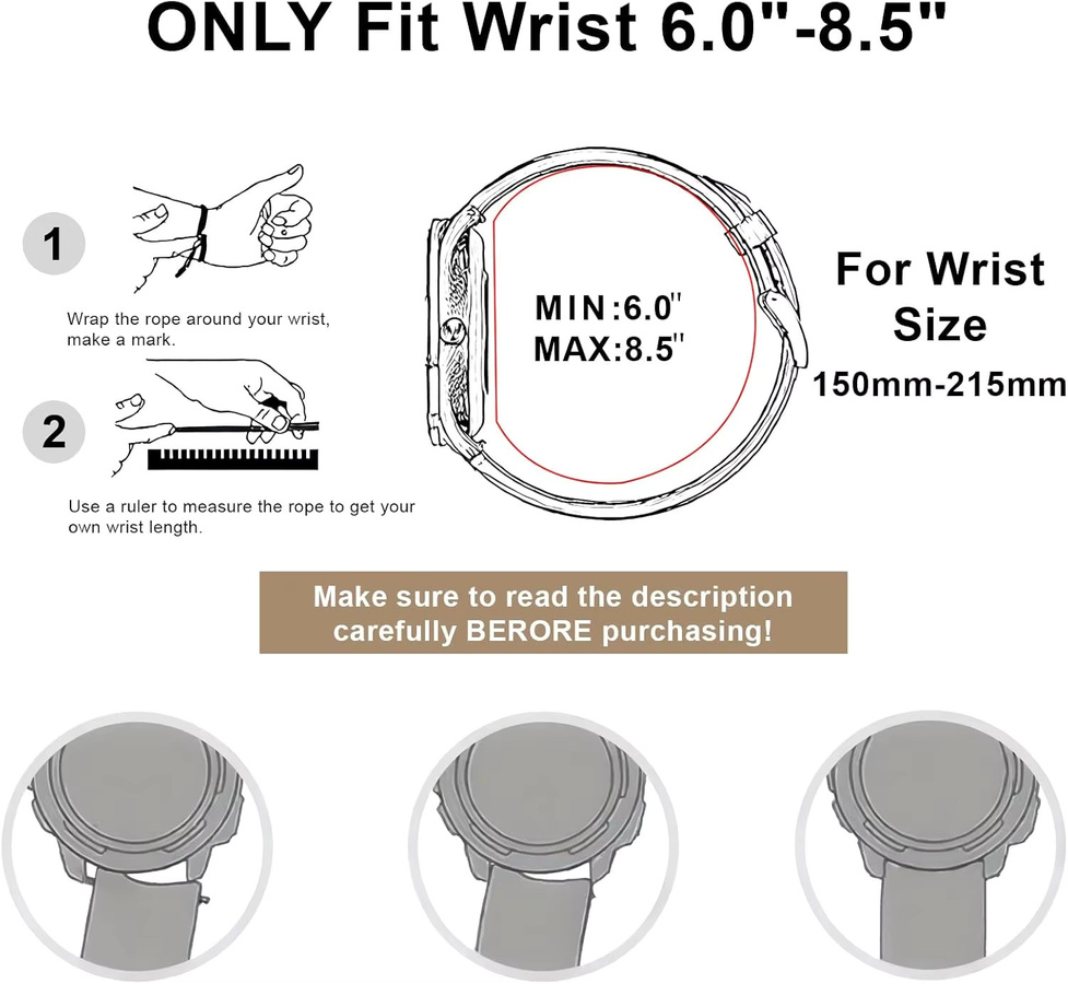 Uhrenarmband Nylon, Unisex, für Garmin Instinct 2/2X/3, 45/50 mm - Bild 2