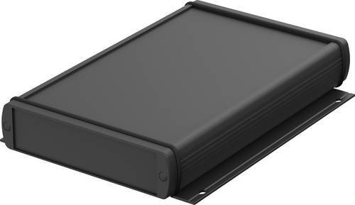 Bopla ALUBOS Flansch-Gehäuse aus Aluminium in Schwarz RAL 9005 matt, B/H/T: 23,0 x 16,0 x 4,0 cm - Bild 1