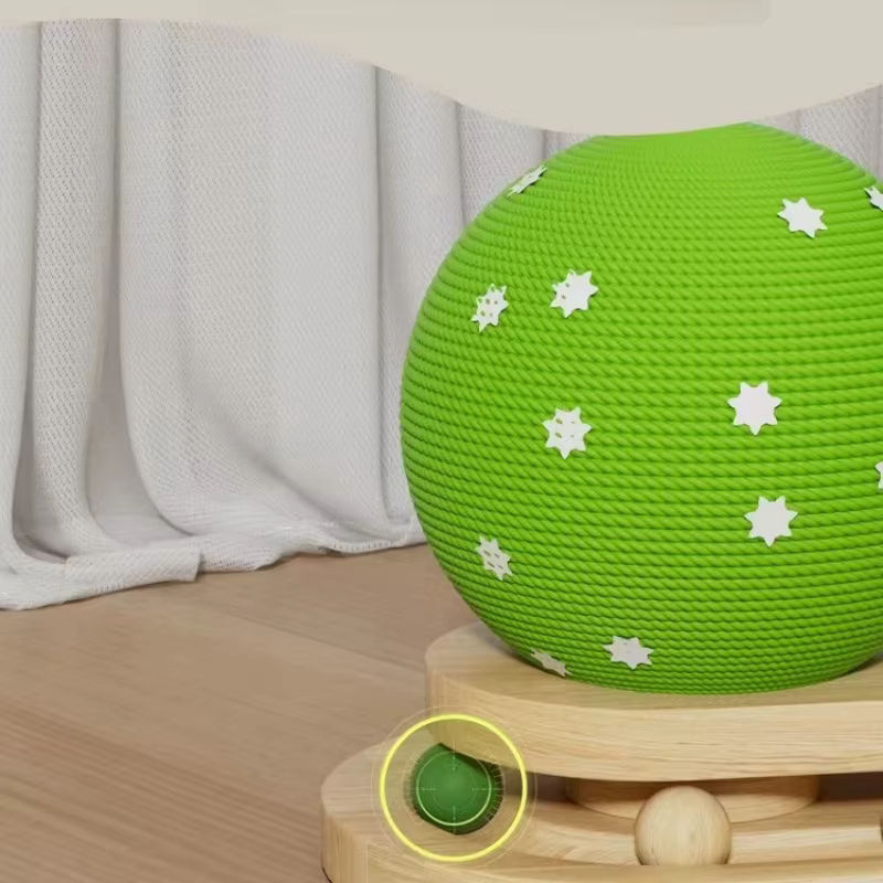 Booteely Kaktus Kratzsäule für Katzen mit Greifball und Textiloberfläche, Grün - Bild 4